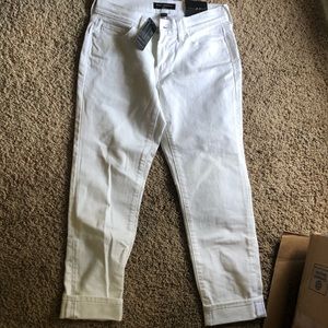 Banana Republic white cropped pants